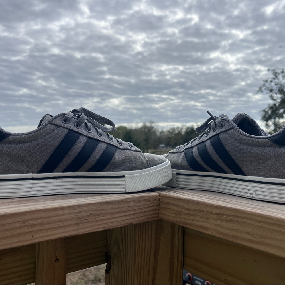 Adidas 4.0 Gray and Black Athletic Shoes - Picture 6 of 6